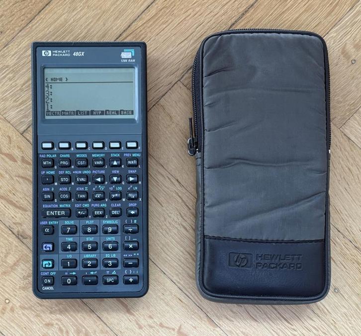 HP48GX - Grafische rekenmachine - Zwart LCD scherm - Vintage, Diversen, Rekenmachines, Zo goed als nieuw, Grafische rekenmachine