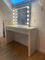 IKEA make-up tafel met spiegel en verlichting, Huis en Inrichting, Tafels | Kaptafels, Ophalen, Zo goed als nieuw