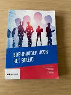 Boekhouden voor het beleid, Boeken, Ophalen of Verzenden, Zo goed als nieuw, Hogeschool, De Boeck