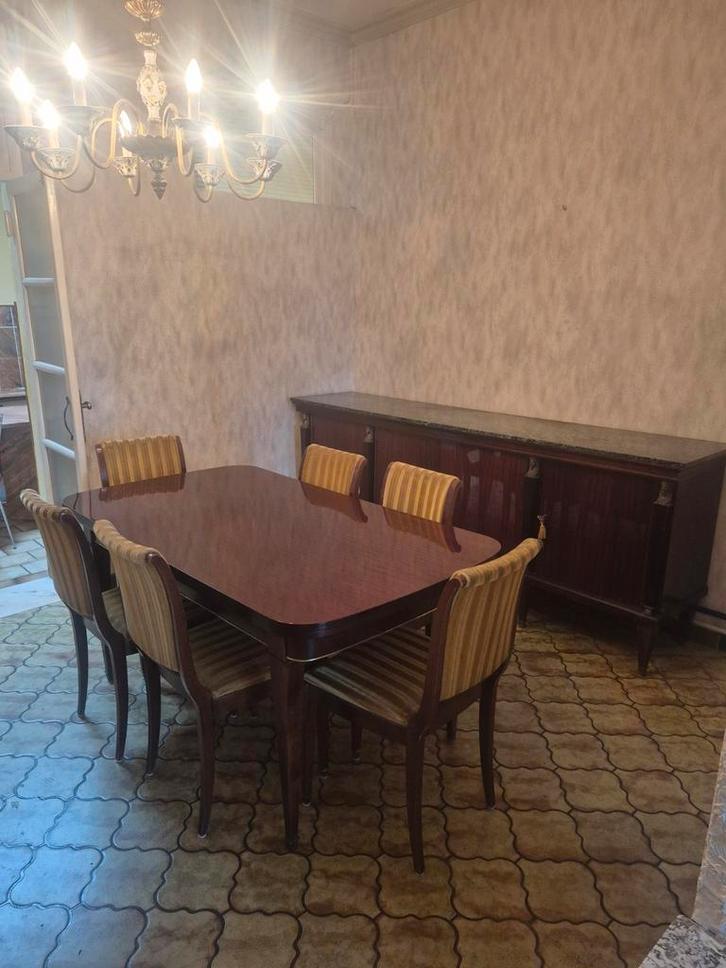 Prachtige eetkamer in Napoleontische stijl in goede staat., Huis en Inrichting, Complete eetkamers, Gebruikt, 4 tot 6 stoelen