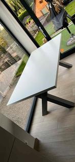 Witte eettafel, Huis en Inrichting, Tafels | Eettafels, Ophalen, Gebruikt, 150 tot 200 cm, 50 tot 100 cm