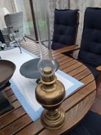 Oude geelkoperen olielamp, Antiek en Kunst, Ophalen