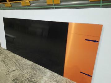 Nieuwe alucobond platen koper/zwart geborsteld  beschikbaar voor biedingen