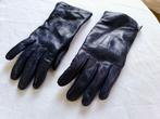 Aspinal of London marineblauwe leren dameshandschoenen 7,5, Aspinal of London, Ophalen of Verzenden, Maat 36 (S), Gedragen