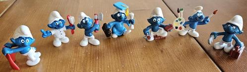 Schleich/Peyo. De Smurfen. 7 x beroepen, Collections, Schtroumpfs, Comme neuf, Poupée, Figurine ou Peluche, Différents Schtroumpfs