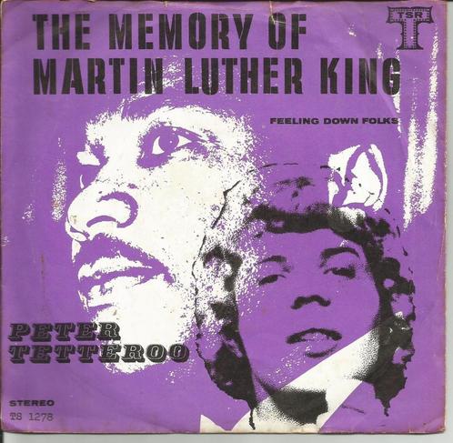 Peter Tetteroo - The memory of Martin Luther King- Nederbeat, CD & DVD, Vinyles Singles, Single, Pop, 7 pouces, Enlèvement ou Envoi
