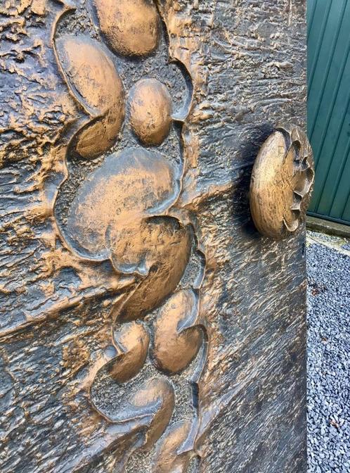Vintage Brutalist Sculptural Metal Door Panel 1970s, Doe-het-zelf en Bouw, Deuren en Vliegenramen, Gebruikt, Metaal, Ophalen of Verzenden