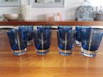 Villeroy & Boch, 8x midnight blue cocktail/water kristalglas, Collections, Verres & Petits Verres, Comme neuf, Verre à eau, Enlèvement ou Envoi