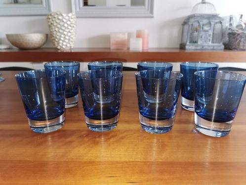 Villeroy & Boch, 8x midnight blue cocktail/water kristalglas, Collections, Verres & Petits Verres, Comme neuf, Verre à eau, Enlèvement ou Envoi