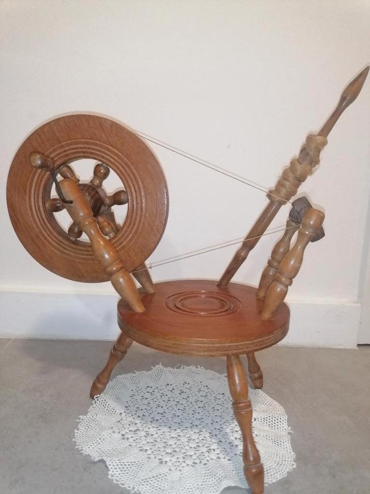 Antieke tafel-spinnewiel ca. 1900 – origineel en compleet, Antiek en Kunst, Curiosa en Brocante, Ophalen