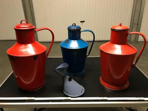 Antieke kannen email, Huis en Inrichting, Keuken | Potten en Pannen, Zo goed als nieuw, Ophalen of Verzenden