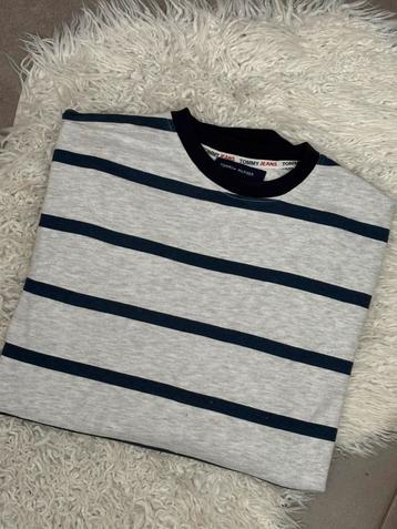 Tommy Jeans gestreepte trui – grijs/blauw – maat XL beschikbaar voor biedingen