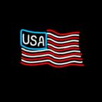 USA vlag neon en veel andere mooie mancave decoratie neons, Nieuw, Ophalen of Verzenden, Lichtbak of (neon) lamp