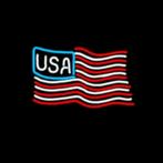 USA vlag neon en veel andere mooie mancave decoratie neons, Nieuw, Ophalen of Verzenden, Lichtbak of (neon) lamp