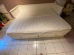 Bed/bedbank wit Hemnes ikea incl matrassen160x200cm 90/200cm, Huis en Inrichting, Ophalen, Wit, Tweepersoons, Zo goed als nieuw