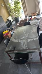 Tafel glazen blad, Ophalen, Gebruikt, 100 tot 150 cm, Glas