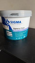 Sigma sigmacryl decor matt 2.5L, Doe-het-zelf en Bouw, Ophalen of Verzenden, Zo goed als nieuw