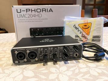 Behringer UMC204HD U-PHORIA Carte son USB beschikbaar voor biedingen