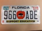 USA, Florida: "Support Education" speciale Amerikaanse numme, Verzamelen, Amerikaanse nummerplaat, automobilia, Gebruikt, Ophalen of Verzenden