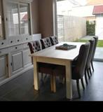 Eiken eetkamertafel, Huis en Inrichting, Tafels | Eettafels, Ophalen, Eikenhout, 200 cm of meer, 50 tot 100 cm