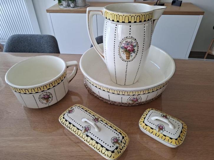 Genummerde lampetset Boch La Louvière : 5 delig, Antiek en Kunst, Antiek | Keramiek en Aardewerk, Ophalen