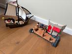 Playmobil lot 6146 fort pirates + 70412 bateau anglais, Comme neuf