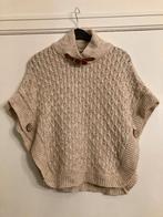 Beige poncho - geen maat, tailleert S, Enlèvement ou Envoi, Comme neuf, Taille 36 (S), Beige