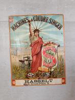 Pancarte Singer Hasselt begin 1900, Ophalen of Verzenden, Gebruikt, Reclamebord