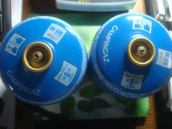 2 cartouches de bonbonnes de gaz 470 gr., Caravans en Kamperen, Kampeeraccessoires, Ophalen