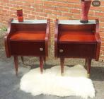 Set van 2 vintage nachtkastjes, Huis en Inrichting, Ophalen