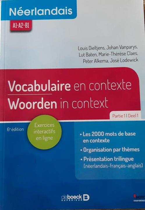Vocabulaire en contexte partie 1/ Woorden in context, Boeken, Studieboeken en Cursussen, Zo goed als nieuw, Ophalen of Verzenden