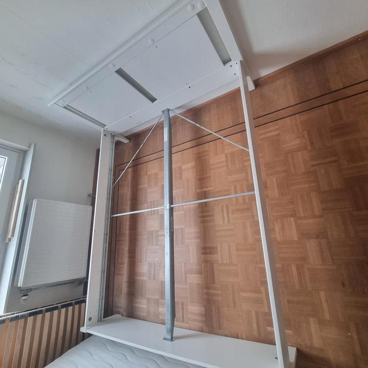 Bedframe wit 160x200cm, Huis en Inrichting, Slaapkamer | Bedden, Gebruikt, Tweepersoons, 160 cm, 200 cm, Hout, Wit, Ophalen