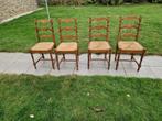 Rieten stoelen, Huis en Inrichting, Stoelen, Ophalen, Gebruikt, Bruin, Vier