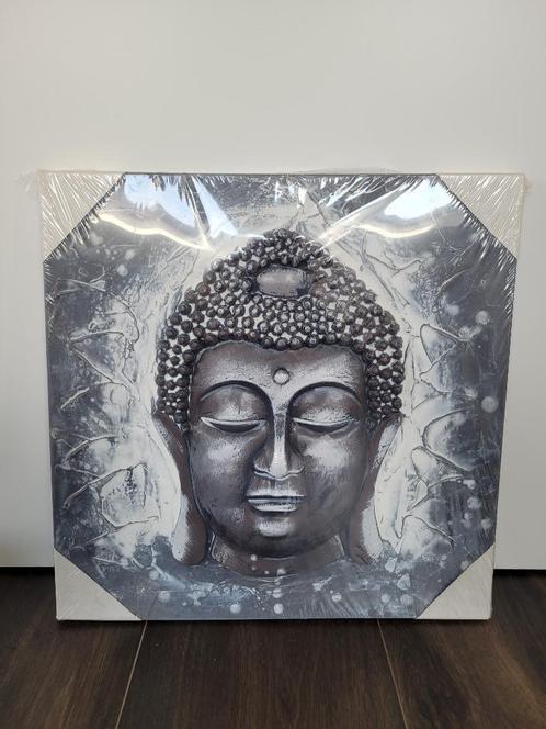 Tableau neuf du visage Boudha en relief 55x55cm emballé, Huis en Inrichting, Woonaccessoires | Overige, Nieuw, Ophalen