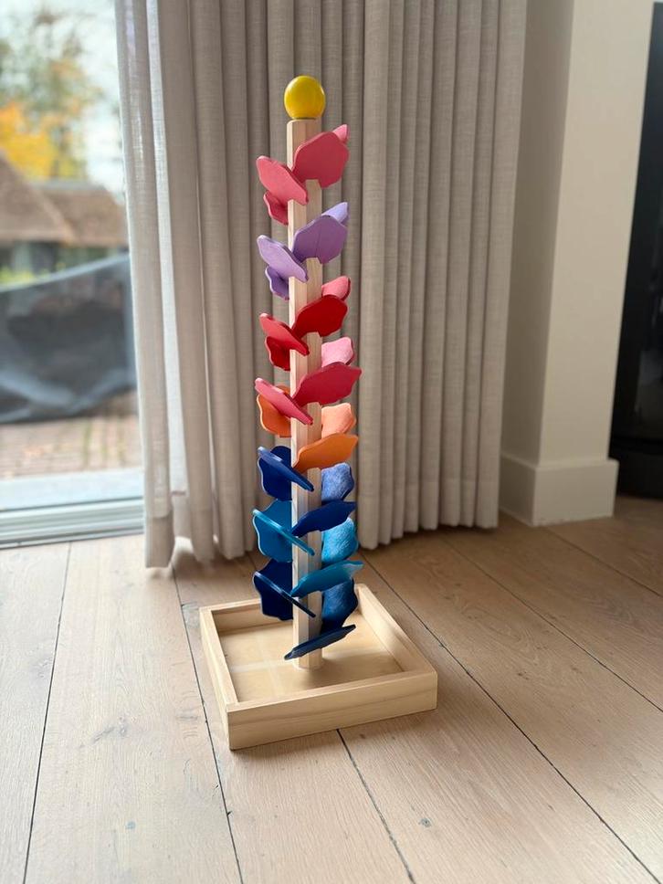 Grote knikkertoren (hout), Kinderen en Baby's, Speelgoed | Overig, Zo goed als nieuw, Ophalen