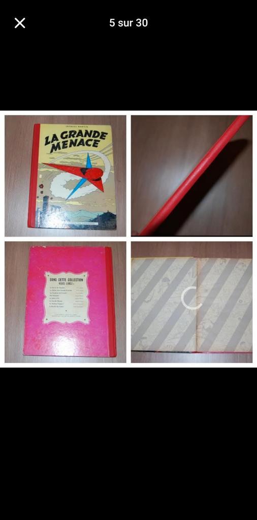 La grande menace BD E.O 1954 état parfait, Verzamelen, Stripfiguren, Zo goed als nieuw