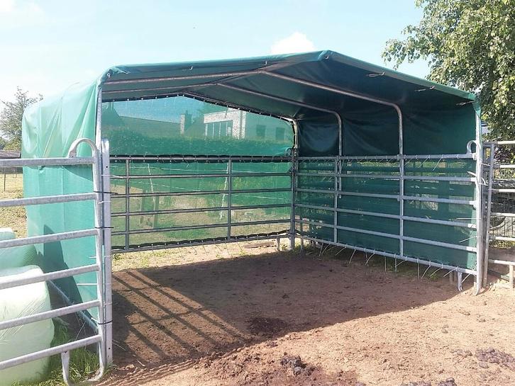 Weidetent 3,6 x 4m Luxe uitvoering / Op voorraad!, Dieren en Toebehoren, Stalling en Weidegang, Stalling, 2 of 3 paarden of pony's