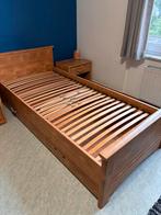 Bed met nachtkastje, Huis en Inrichting, Slaapkamer | Bedden, Ophalen, Gebruikt, 90 cm, Eenpersoons