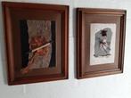 2 houten vintage kaders, Antiek en Kunst, Curiosa en Brocante, Ophalen of Verzenden