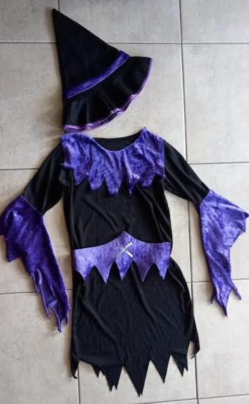Halloween  heksenkleedje + hoed  8-10 j beschikbaar voor biedingen