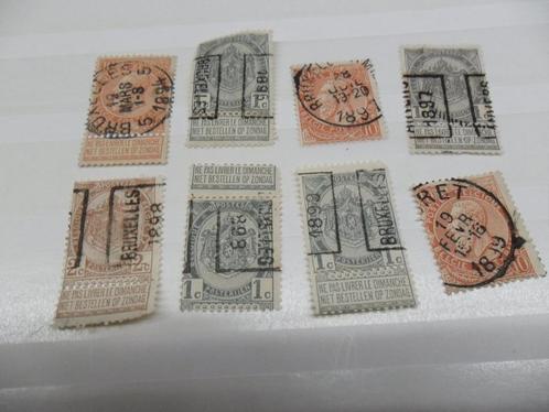 Vintage Belgique 8 timbres oblitérés 1894, 96, 97, 98, 99., Timbres & Monnaies, Timbres | Europe | Belgique, Affranchi, Timbre-poste
