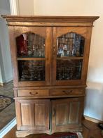 Armoire vitrine ancienne en bois, Ophalen, Gebruikt