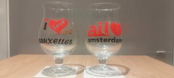 Duvel glazen I love cities  beschikbaar voor biedingen