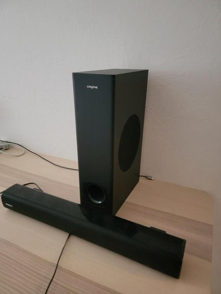 Barre de son Creative Stage + caisson – HDMI ARC, TV, Hi-fi & Vidéo, Barres de son, Comme neuf, Bluetooth, Enlèvement
