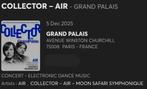 AIR 5.12 MOON SAFARI AU GRAND PALAIS, Tickets en Kaartjes, Concerten | Pop, Eén persoon, December