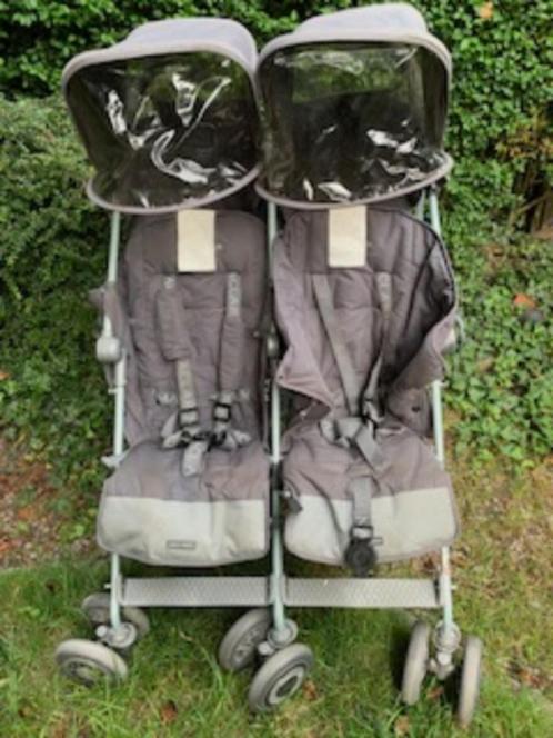 Poussette double Maclaren Techno, Enfants & Bébés, Buggys, Utilisé, Maclaren, Modèle duo, Protection de pluie, Dossier réglable