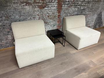 Twee modulaire loungezetels – Belgische herkomst beschikbaar voor biedingen