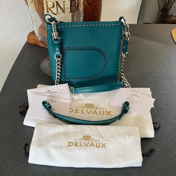 Delvaux Pin Mini Bucket "Peacock" Nieuw met Schouderriem