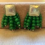boucles d'oreilles perles vert Vintage, Vert, Autres matériaux, Pendantes, Utilisé