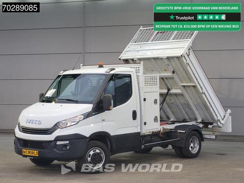 Iveco Daily 35C16 Kipper met Kraan Dubbellucht 3,5t Trekhaak, Auto's, Bestelwagens en Lichte vracht, Bedrijf, Te koop, Achteruitrijcamera